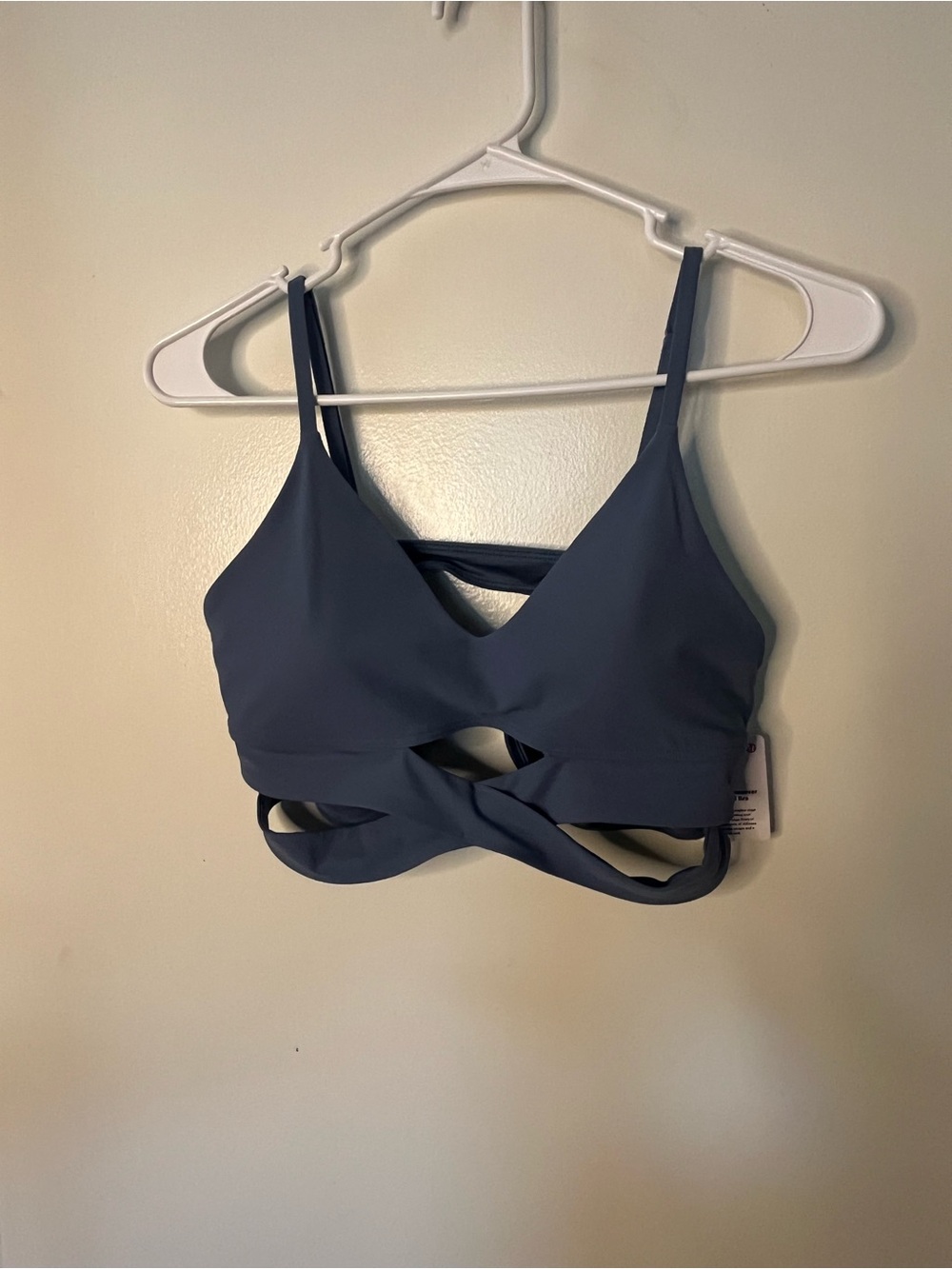 lululemon athletica Crisscross Strappy Sports Bra - Dusty Blue - Picture 2 of 7